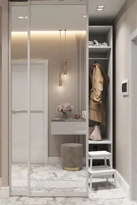 Дизайн прихожей в квартире со шкафом-купе: варианты интерьера, идеи для  узкой прихожей