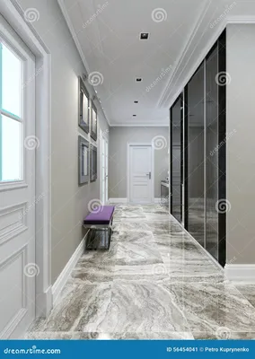 Современный дизайн коридора Стоковое Изображение - изображение  насчитывающей встреча, зеркало: 56454041