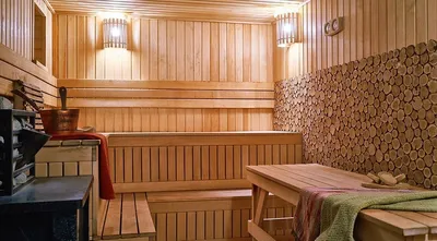 Комната отдыха в современной бане: дизайн в современном стиле – проект «Баня  009»