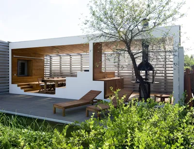 Дом-баня-беседка под одной крышей – проект комплекса «Три в одном» с  планировками от ГК «Городлес»