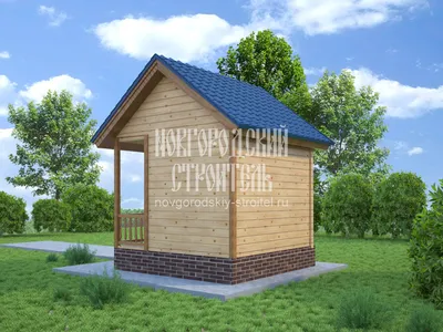 Проект маленькой бани 5 х7 из бревна | Arplans.ru - проекты домов | Дзен