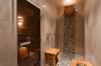 Дизайн комнаты отдыха и душевой для бани - NB-interior