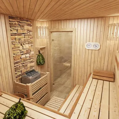 Дизайн-проект бани с комнатой отдыха, парной и террасой с мангалом