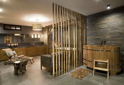 Дизайн интерьера бани - проект внутреннего интерьера парилки (парной),  душевой, комнаты отдыха