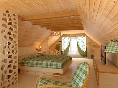 Дизайн спальни на мансарде – 75 лучших фото интерьера спальни с мансардным  потолком