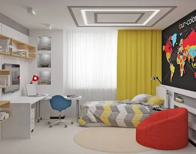 Современный дизайн интерьера детской спальни квартиры в Москве | Комната  для мальчика дизайн, Дизайн дома, Небольшие гостиные