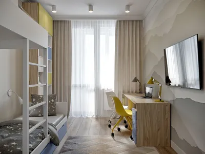 Комната для двух детишек 17 кв.м. 🧸 ⠀ ____ Project: #zh_fontan Year: 2023  Location: Moscow, 78m² Design: @zhu_architect | Instagram