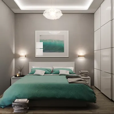 Синие спальни – 135 лучших фото дизайна интерьера спальни | Houzz Россия