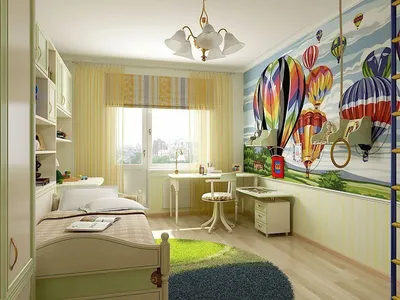 Дизайн детской комнаты 12 кв м: планировка для двоих, интерьер для  школьника - 31 фото