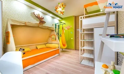 Детская 11 кв. м. - реальные фото-примеры дизайна интерьера для двоих  разнополых детей, примеры отделки интерьера и зонирования комнаты