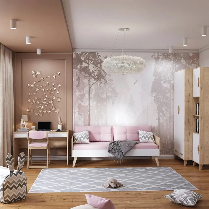 Планировка детской комнаты 15 кв.м. фото с размерами для одного ребенка | Студия Дениса Серова