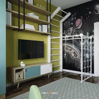 Детская комната 18 кв.м современная классика с элементами минимализма