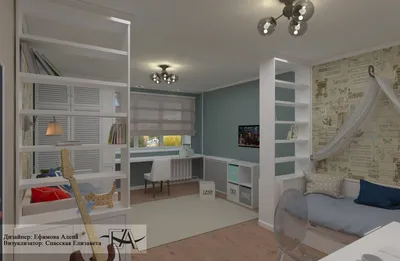 Дизайн-проект: уютная детская комната для 4 детей - Дизайнер Наталия  Карасева