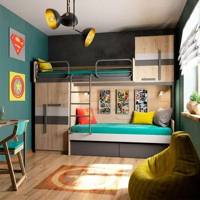 Дизайн детской комнаты для мальчика-подростка