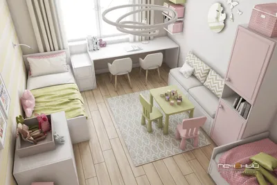 ≡ ➤ Детская комната для двух юных леди — настоящий уют каждому из малышей ⋆  Фабрика мебели «Mamka™» ᐈ Эксперт детского пространства