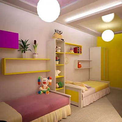Дизайн-проект детской комнаты для двух разнополых - Дизайн интерьера -  Портфолио - Яна Сейдалиева