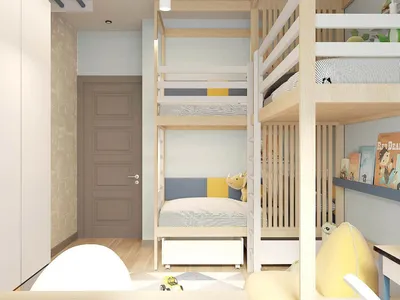 Детская комната, детская мебель для троих детей | Детская комната для 3  мальчиков