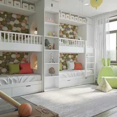 Детская комната для двух разнополых детей: как организовать детскую для  мальчика и девочки | Houzz Россия