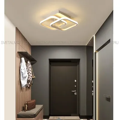 Светодиодный потолочный светильник, современная лампа белого цвета для  спальни, кухни, коридора. в Алматы - люстры недорого