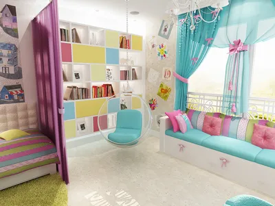 Как разделить детскую комнату на две зоны: полезные советы и идеи - читайте  статьи от «Ваша Мебель»
