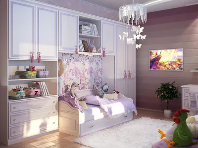 Дизайн детской комнаты для двух дочек - 68 фото