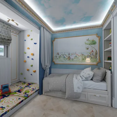 Дизайн-проект детской комнаты 15 кв. м в классическом стиле для двух девочек  | Студия Дениса Серова