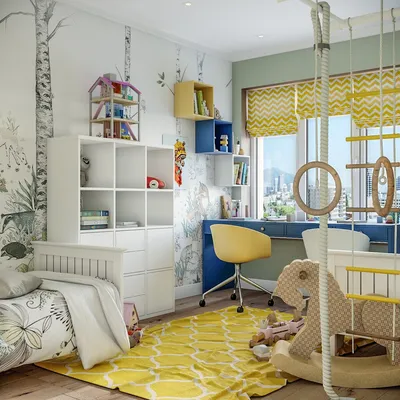 Дизайн-проект детской комнаты 16 кв.м. для девочки | Студия Дениса Серова