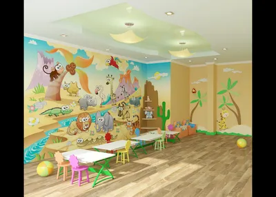 Дизайн детского центра развития - фото и проект интерьера