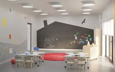 Дизайн детского центра раннего развития в ЖК Яскравий — фото уникальных  дизайнов современных проектов жилых и нежилых помещений Polyakova.biz
