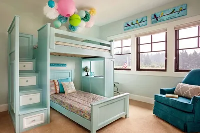 Картинки по запросу дизайн детской комнаты с двухъярусной кроватью | Home  decor, Home, Loft bed