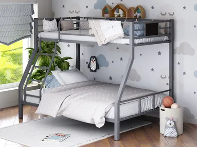 Кровать Трио двухъярусная - купить недорого напрямую от производителя  детскую трехъярусную кровать Trio РВ-Мебель в Москве