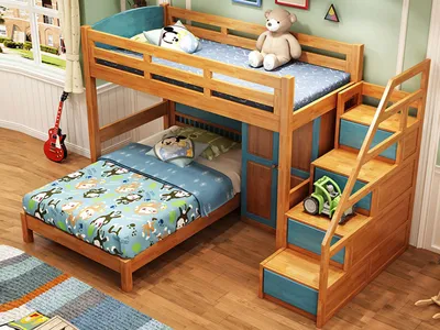 Комплект детской мебели с двухъярусной кроватью Ассоль купить по выгодной  цене в интернет-магазине MiaSofia