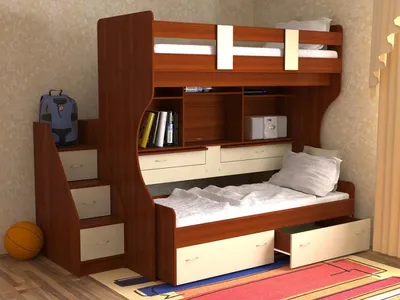 Дизайн детской комнаты с двухъярусной кроватью: фото и идеи | Wergin.ru