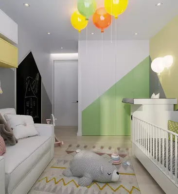 Дизайн детской комнаты для новорожденного: фото интерьера