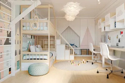 Дизайн интерьера: Детская комната для девочек