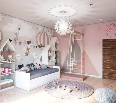 Детские комнаты для девочки – 135 лучших фото-идей дизайна детской | Houzz  Россия