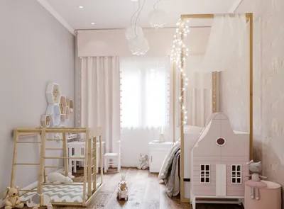 Мебель в бело-голубых тонах в детскую комнату девочки 3-7 лет | Детская  мебель | Дизайн | Mamka™ | Дзен