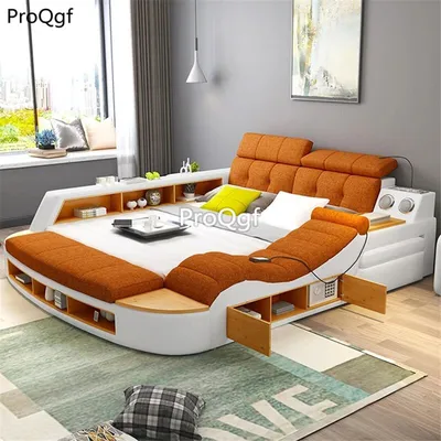 Латона Двуспальная кровать оранжевая, 160 от D1 furniture купить с  доставкой по Москве