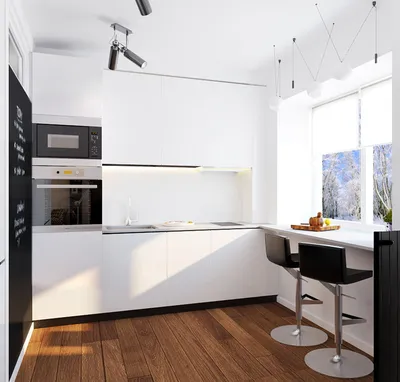 Как обустроить узкую кухню: варианты планировки и дизайна на фото, в том  числе с окном и балконом