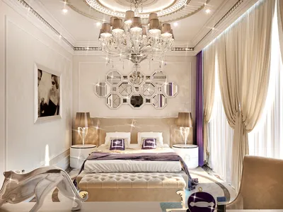 Спальня в стиле арт-деко (50 фото): роскошь и уют, интерьер и дизайн,  зеркальный потолок, кровати и узоры, видео