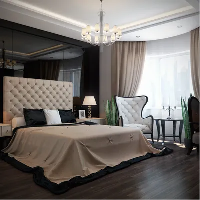 Интерьер спальни в стиле арт деко - 72 фото