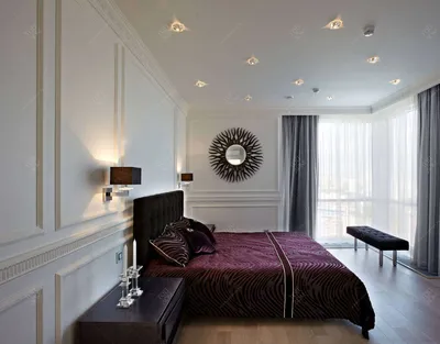 Дизайн интерьера спальни в стиле арт деко 💎 Оформление большой спальни в  пентхаусе в стиле ар деко