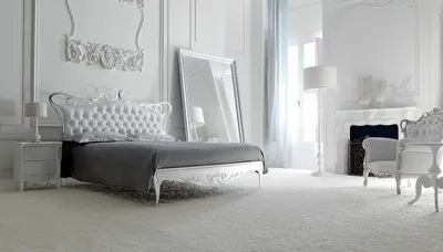 Интерьер белой спальни в разных стилях