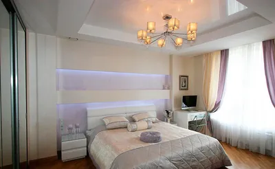 Потолки из Гипсокартона с Подсветкой для Спальни, Фото