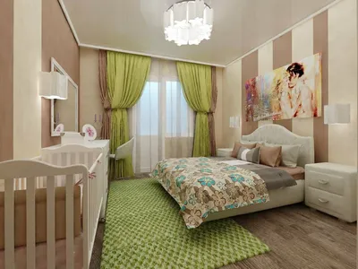 Спальня с детской кроваткой: дизайн, зонирование в одной комнате |  Идеальный интерьер | Дзен
