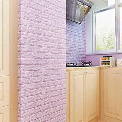 3д панель стеновой декоративный Светло-фиолетовый Кирпич (самоклеющиеся 3d  панели для стен) 700x770x7 мм, цена 140 грн — Prom.ua (ID#1109661467)