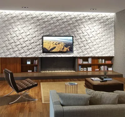 3д панели в интерьере гостиной, фото-примеры дизайна – Rehouz