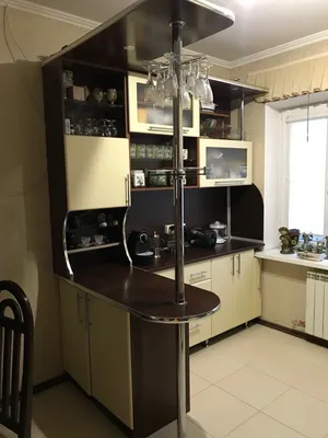 Барная стойка со шкафом для кухни - 73 фото