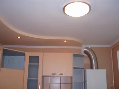 Потолки из гипсокартона на кухне (44 фото): видео-инструкция - как сделать  отделку своими руками, цена, фото