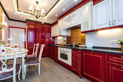 Красная Кухня в Интерьере (115+ Фото): Дизайн в Ярких Контрастах | Интерьер  кухни, Интерьер, Красная кухня